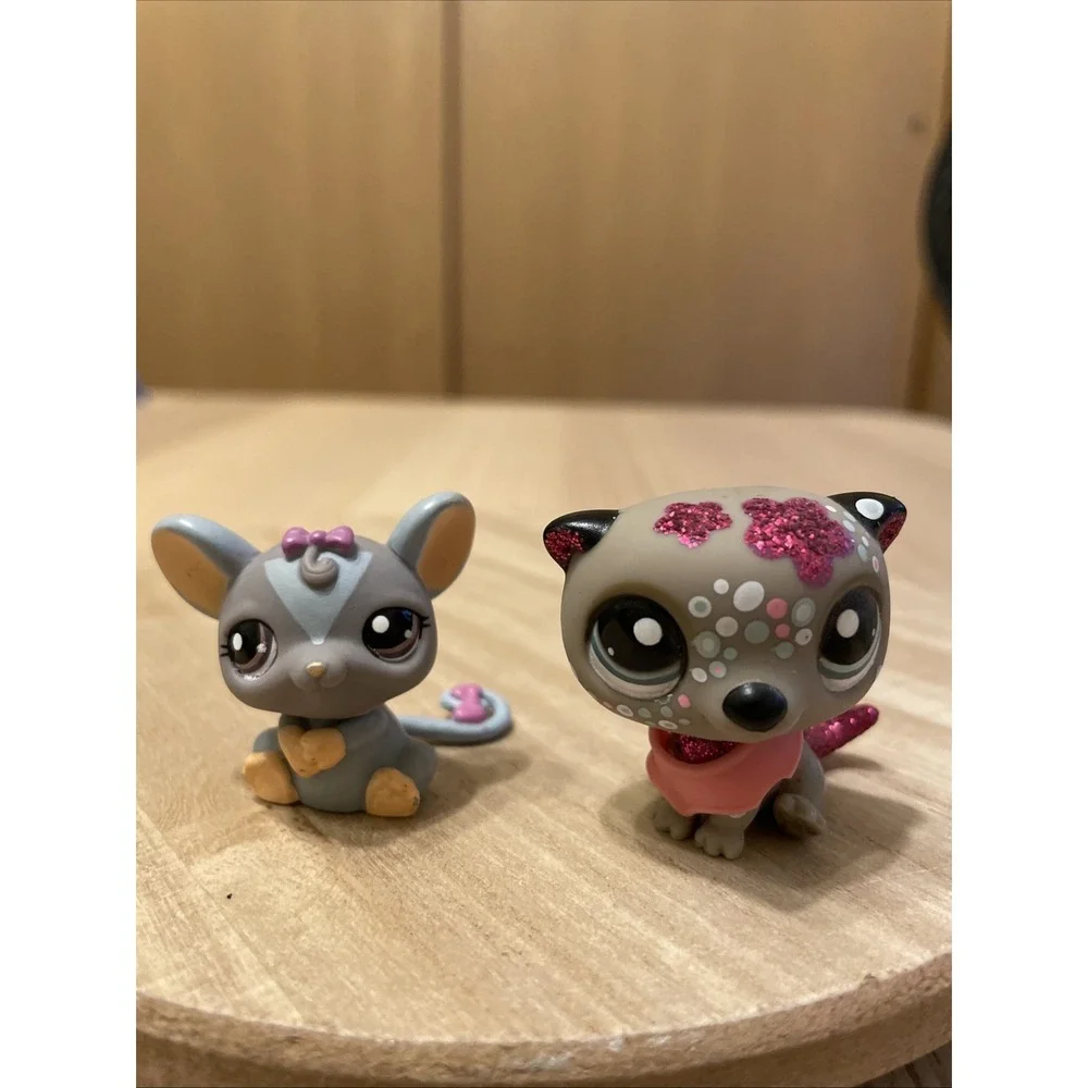LPS Shimmer & Shine Sparkle Sea Otter #2152 + Gray Mouse #1203 G2 Lot